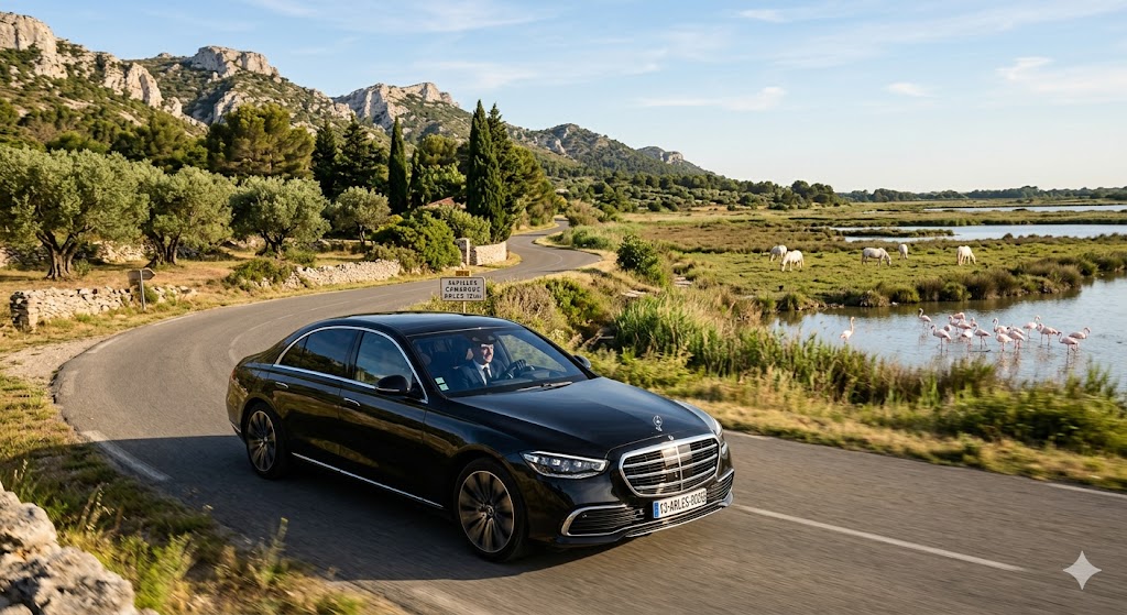 Van Mercedes de luxe pour transfert aéroport Marseille Salon-de-Provence