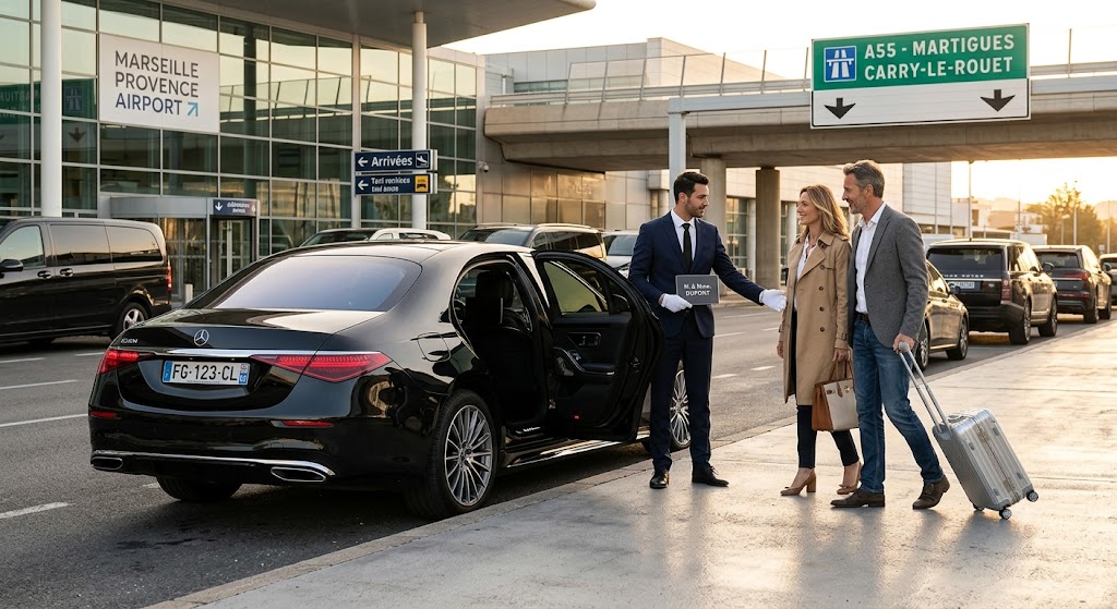 transfert aéroport Marseille Carry-le-Rouet à bord d'un véhicule de luxe