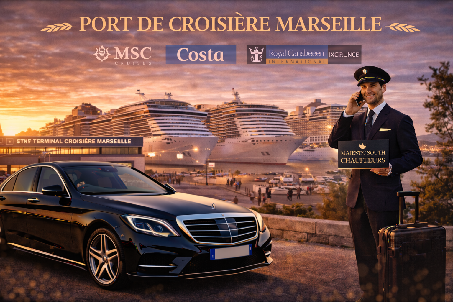 Chauffeur privé port de croisière Marseille