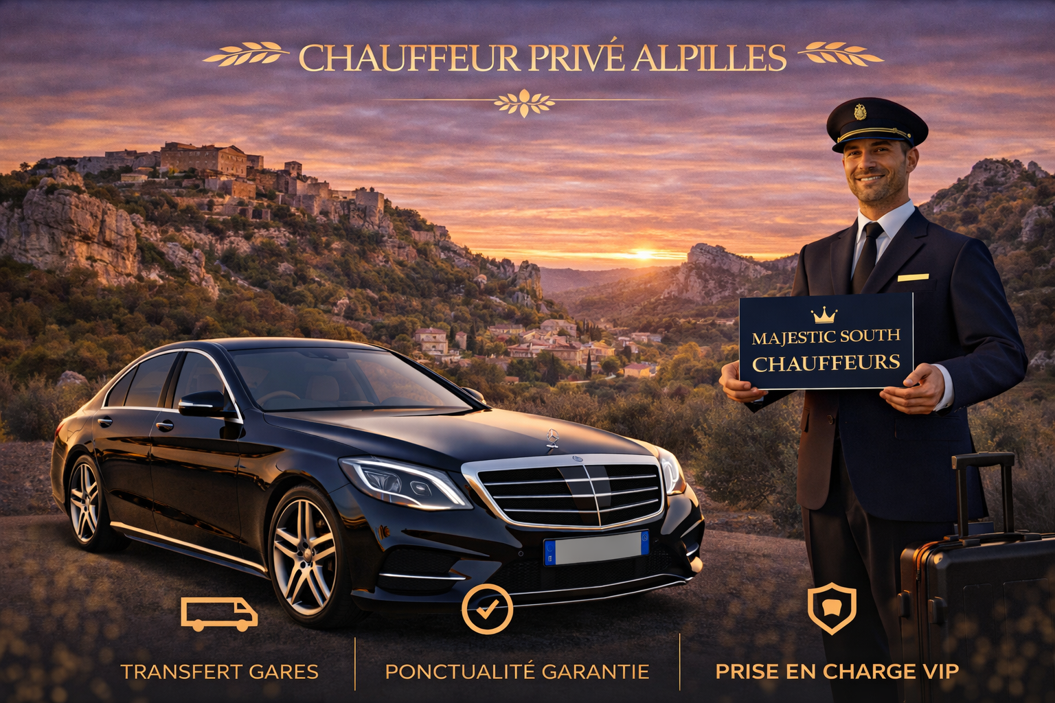 Chauffeur privé dans les Alpilles pour Saint-Rémy-de-Provence, Les Baux-de-Provence et Eygalières