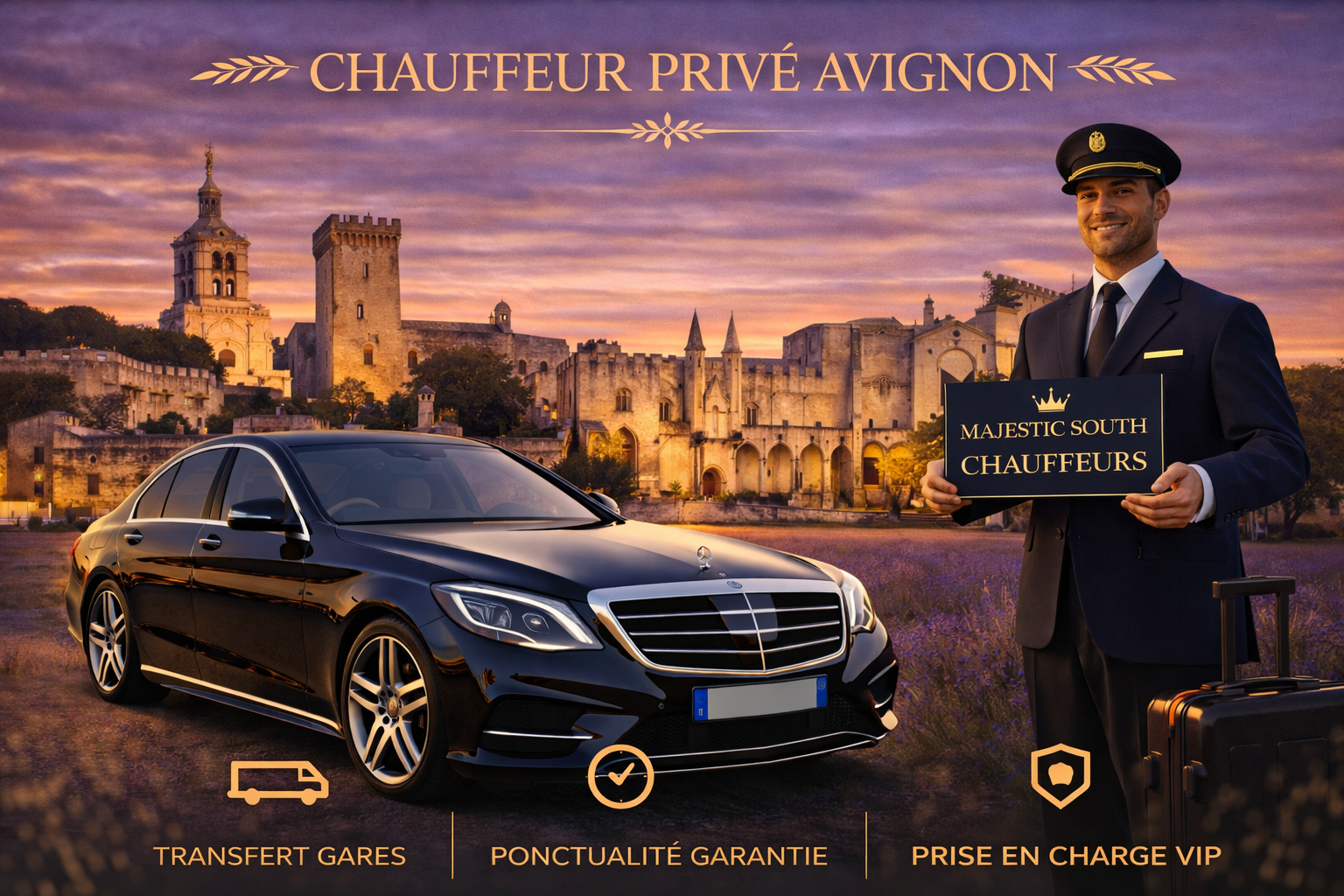 Chauffeur privé à Avignon pour transport premium
