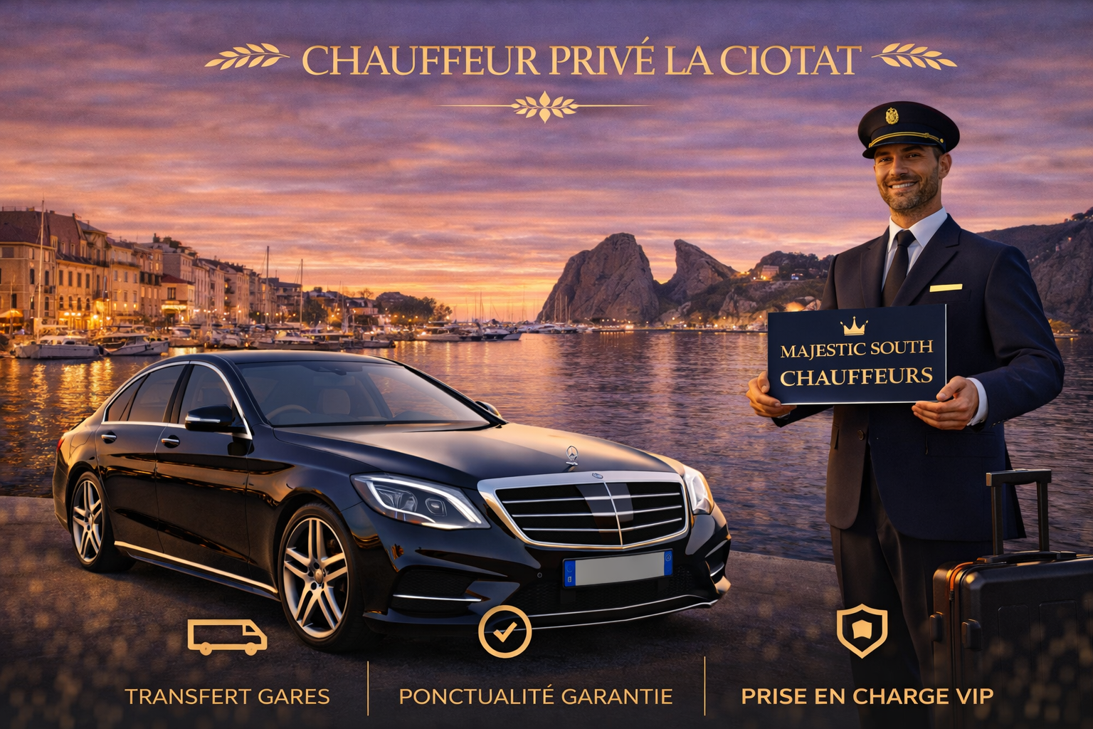 Chauffeur privé à La Ciotat pour transport premium