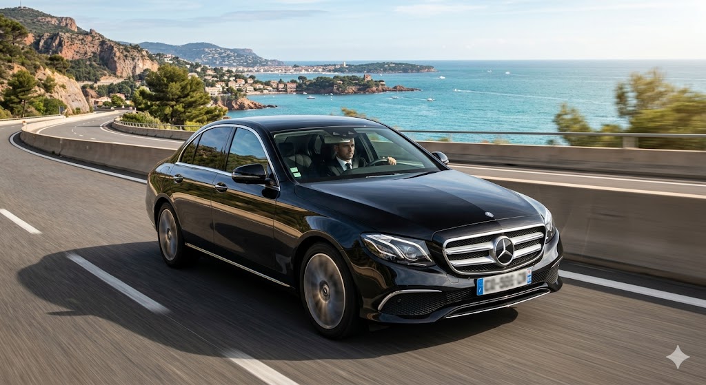 Chauffeur privé premium sur l'autoroute entre Marseille et Nice